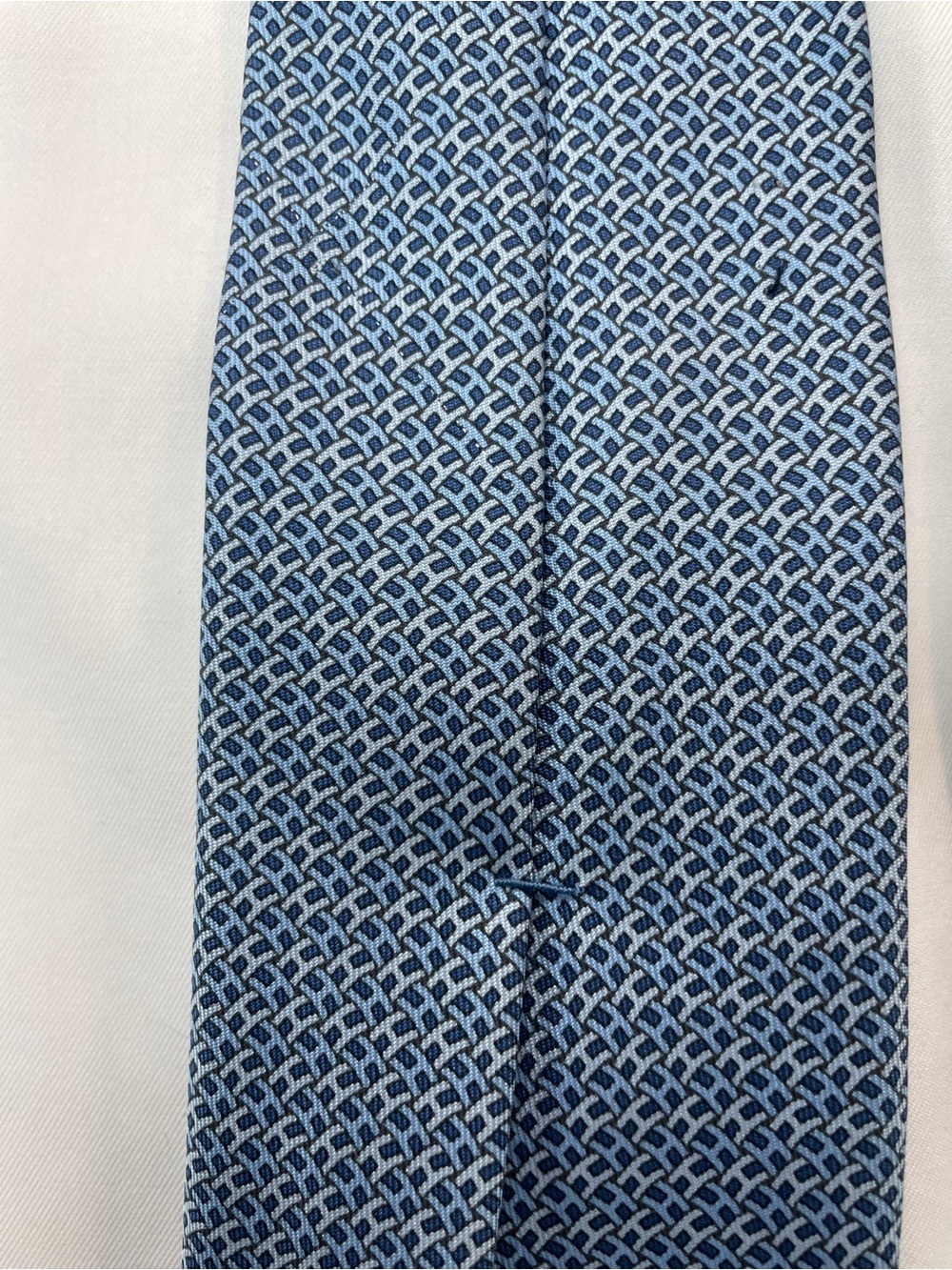 Hermes 100% Silk Men’s Tie Blue “Pont De H” 605837 IA - Picture 3 of 7